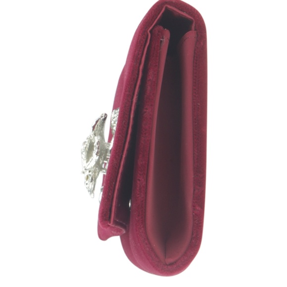 Adrianna Papell Velvet Rhinestone Clutch 167644 - Picture 5 of 8